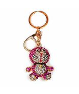 PINK DORAEMON RHINESTONE KEY RING Key Chain Sparkling Crystal Cartoon Ma... - $163.35 MXN