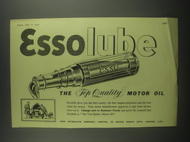 1953 Esso Essolube Motor Oil Ad - Essolube the top quality motor oil - £14.87 GBP