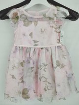 Zenzi Sunday Toddler Dress 3T Floral Pink Mesh Flutter Sleeves - £7.59 GBP