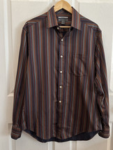 Johnston &amp; Murphy Shirt Mens Medium Colorful Long Sleeve Button Up Tailo... - £17.98 GBP
