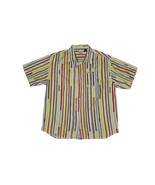 Vintage Y2k Enyce Multicolor Striped  Mens Button-down S/SL Shirt Hip Ho... - $23.75