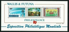 Wallis &amp; Futuna Sc# 384a MNH SS w/label PhilexFrance - Human Right Bicent (1989) - £11.25 GBP