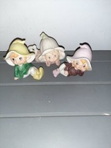 SET OF 3 Vintage FAIRY ELVES PIXIES SPRITES HOMCO #5213 #5615 CERAMIC - £11.02 GBP