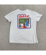 VTG DARE T-Shirt Adult L White Keeping Kids Off Drugs Teacher Graphic RARE - £99.91 GBP