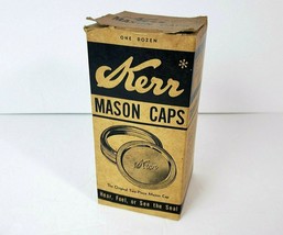 Vintage 1950’s Kerr Mason Lids &amp; Caps NOS in Original Box - Full One Dozen - £12.57 GBP