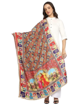 Women Girls fashion Dupatta heavy print Poly Silk Chiffon Chunni Mytho C... - £24.37 GBP