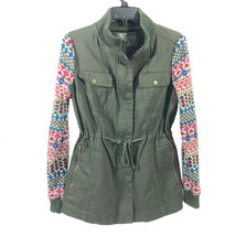 Natural Reflections Women&#39;s Canvas Jacket with Sweater Sleeves Size Medium - £22.90 GBP