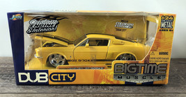 Bigtime Muscle 1967 Shelby GT-500KR Yellow/Black Stripes Jada Dub Diecast 1:24 - £31.14 GBP