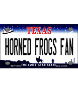 Horned Frogs Fan Texas Novelty Mini Metal License Plate Tag - £11.81 GBP