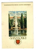 Norddeutscher Lloyd Bremen 1935 S S Europa Menu Sanssouci Cover  - £19.53 GBP