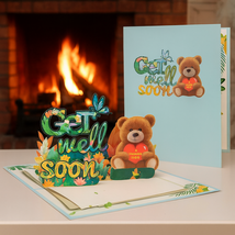 Get well soon pop-up card 15cm x 20cm UK sales only - $10.00