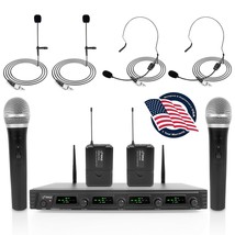 Pyle PDWM4540 UHF Wireless Microphone System Handheld Lavalier & Headsets - £225.01 GBP