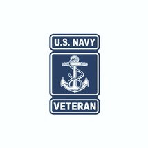 US Navy Veteran with  Anchor Decal / Bumper Sticker - £2.85 GBP+