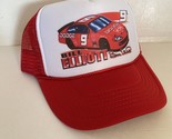 Vintage Bill Elliott Dodge Hat #9 NASCAR Trucker Hat snapback Red Cap - $14.14