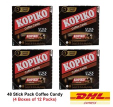 48 packs Kopiko Coffee Candy Stick Pack Original Hard Candy (Set of 4 Boxes) - $61.32