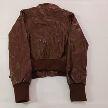 Wishful Park RN#131869 Women’s Size Medium Coat Brown Faux Vegan Leather Jacket image 2