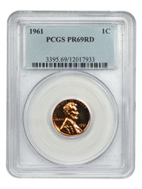 1961 1C PCGS PR69RD - $152.78