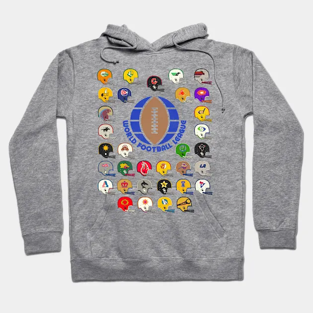 World Football League Defunct Team Helmets Hoodie - $36.99