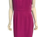 NWT Donna Ricco Fuchsia Sleeveless Pencil Dress Lined Size 10 Midi - £53.14 GBP