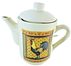 Bay Island Rooster Teapot with Lid Country Farmhouse Kitchen Decor Beige Small - £5.57 GBP