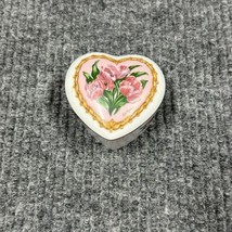 VTG 1990 Heritage House Music Heart Box Porcelain Tulips by Gail Magram Japan - £15.59 GBP