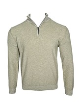 Maurizio Baldassar men summer mouline 1/4 zip sweater in CELERY - size 2XL - £149.81 GBP