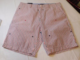 Tommy Hilfiger Mens Shorts Casual 78C5911 641 9&quot; Inseam 34 striped stars... - £30.32 GBP