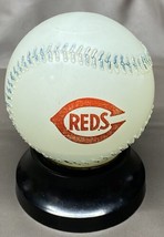 Cincinnati Reds Milk Glass Bank Mobil Gas Pegasus Vintage MLB 1950&#39;s Baseball - £61.25 GBP