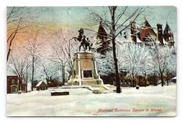 Dominion Square Monument Winter View Montreal Quebec Canada UNP DB Postcard I16 - £3.07 GBP