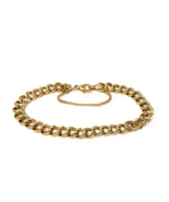 James Avery  14k Yellow Gold 6.6mm Medium Double Curb Charm Bracelet 7&quot; - $1,806.75