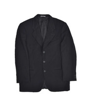 Giorgio Armani Blazer Jacket Mens 39 Black 100% Virgin Wool Made in Ital... - £41.99 GBP