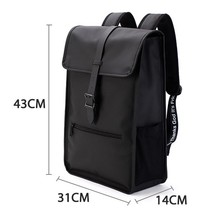 New Men&#39;s Leather Backpack laptop Backpack for 14 15  inch Waterproof Travel Bac - £41.19 GBP