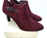 Bandolino Sangria Buckle Wendy 2 Ankle Boots- Dark Red , Fabric US 8M - £22.53 GBP