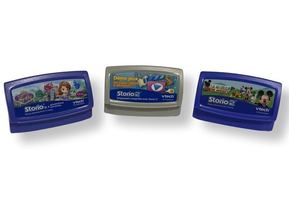 Primary image for Vtech Storio 2 X Game Cartridges FRENCH Mickey Mouse Princess Sofia + Demo 2