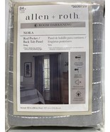 Allen + Roth NORA 50&quot; x 84” GRAY Linen Room Dark Rod Pocket Single Curta... - $21.42 CAD