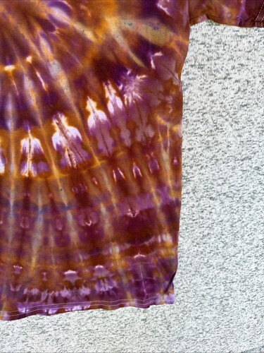 NEW Gilden Men’s Purple Brown Spiral Iced Tie-Dye Short Sleeve Shirt Size Large Item image 5