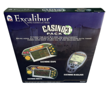 Excalibur Casino 3 Pack Electronic Games Retro Handheld Craps Roulette Blackjack - £23.97 GBP