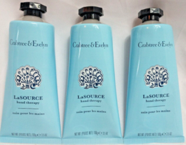 3X Crabtree &amp; Evelyn LA SOURCE Hand Therapy Lotion 3.5 oz Each - £47.74 GBP