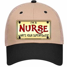 Im A Nurse Tan Novelty Khaki Mesh License Plate Hat - £22.90 GBP