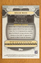 2014 Topps Baseball Card Triple Threads #27 Willie Mays San Francisco Giants - £2.32 GBP