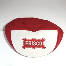 Vintage Frisco Lines Rail Hat Red White Buttons Down YA - £14.39 GBP