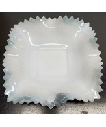 Vintage White Glass Cross-cut Candy Dish - 6 Inches - Unmarked - £17.92 GBP