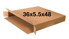 36&quot; x 5.5&quot; x 48&quot; CARDBOARD BOX - 200 lb - SIDE LOADING - £21.63 GBP