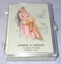 Vintage Advertising Risque Pin Up Girl Deck of Playing Cards Iowa - £7.82 GBP
