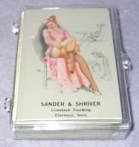 Vintage Advertising Risque Pin Up Girl Deck of Playing Cards Iowa - $9.95