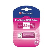 Verbatim 32GB 49056 PinStripe USB 2.0 Flash Drive - Hot Pink  - $24.00