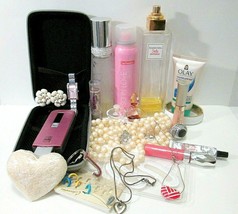 Junk Drawer Estate Lot Jewelry Vintage Perfume and Misc - £31.38 GBP