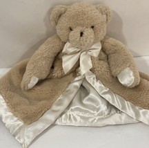 Edgehill Collection Brown Bear Lovey Security Blanket Stuffed Bear Satin Hangtag - £14.78 GBP