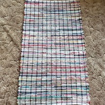 New Multi-Colored Woven Rag Rug 46 x 27 inches Machine Washable USA Made - £36.40 GBP