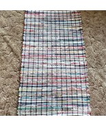 New Multi-Colored Woven Rag Rug 46 x 27 inches Machine Washable USA Made - £35.60 GBP